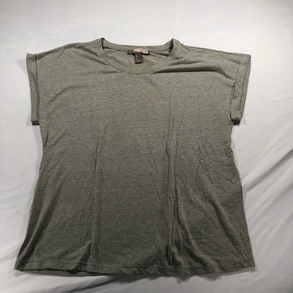 Forever 21 Tee T-Shirt Crew Neck Short Sleeve Grey Everyday Relaxed Small S VNTG